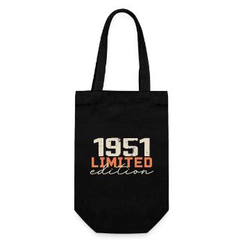 Born in 1951 | Vintage 1951 Retro Birthday - Gift Bag for Bottles - black - Front