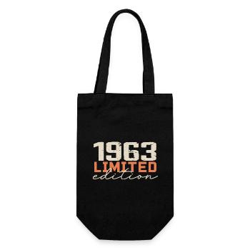 Born in 1963 | Vintage 1963 Retro Birthday - Gift Bag for Bottles - black - Front