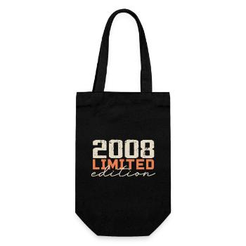 Né en 2008 | Vintage 2008 Anniversaire Rétro - Sac à bouteille - noir - Devant
