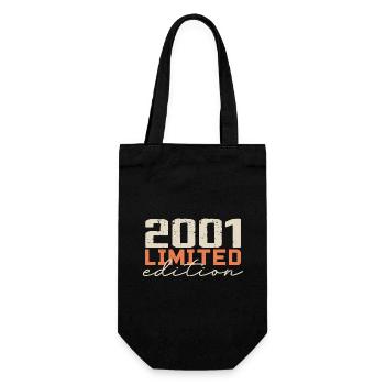 Né en 2001 | Vintage 2001 Anniversaire Rétro - Sac à bouteille - noir - Devant