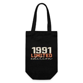 Né en 1991 | Vintage 1991 Anniversaire Rétro - Sac à bouteille - noir - Devant