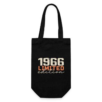 Born in 1966 | Vintage 1966 Retro Anniversary - Gift Bag for Bottles - black - Front