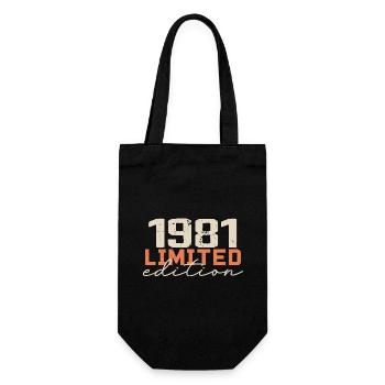 Né en 1981 | Vintage 1981 Anniversaire Rétro - Sac à bouteille - noir - Devant