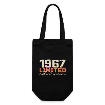 Born in 1967 | Vintage 1967 Retro Birthday - Gift Bag for Bottles - black - Front