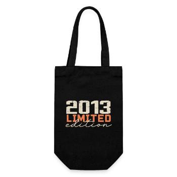 Né en 2013 | Vintage 2013 Anniversaire Rétro - Sac à bouteille - noir - Devant