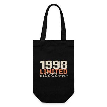 Né en 1998 | Vintage 1998 Anniversaire Rétro - Sac à bouteille - noir - Devant