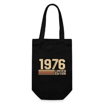 Born in 1976 Birthday - Gift 1976 Vintage 1976 - Gift Bag for Bottles - black - Front