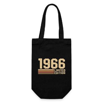 Born in 1966 Birthday - Gift 1966 Vintage 1966 - Gift Bag for Bottles - black - Front