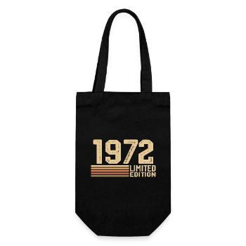 Born in 1972 Birthday - Gift 1972 Vintage 1972 - Gift Bag for Bottles - black - Front