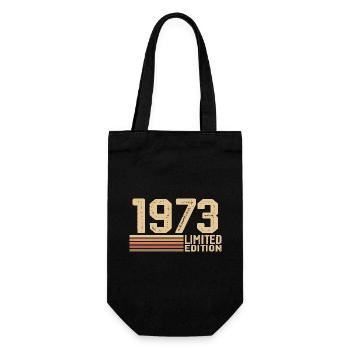 Jahrgang 1973 Geburtstag - Geschenk 1973 Jahrgang 1973 - Geschenkbeutel für Flaschen - Schwarz - Vorne