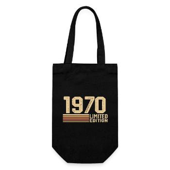 Jahrgang 1970 Geburtstag - 1970 Jahrgang 1970er Geschenk - Geschenkbeutel für Flaschen - Schwarz - Vorne