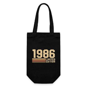 Born in 1986 Birthday - Gift 1986 Vintage 1986 - Gift Bag for Bottles - black - Front