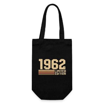 Jahrgang 1962 Geburtstag - Geschenk 1962 Jahrgang 1962 - Geschenkbeutel für Flaschen - Schwarz - Vorne