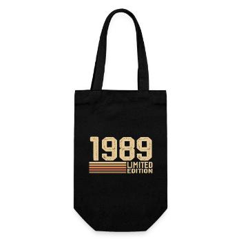 Geboren 1989 Geburtstag - 1989 Geschenk Jahrgang 1989 - Geschenkbeutel für Flaschen - Schwarz - Vorne