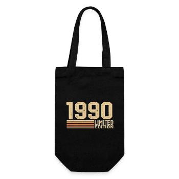 Jahrgang 1990 Geburtstag - 1990 Jahrgang 1990 Geschenk - Geschenkbeutel für Flaschen - Schwarz - Vorne