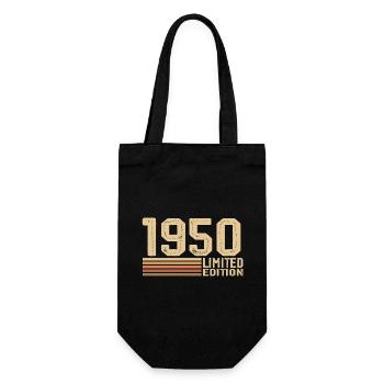 Né en 1950 anniversaire - Cadeau 1950 Vintage 1950 - Sac à bouteille - noir - Devant