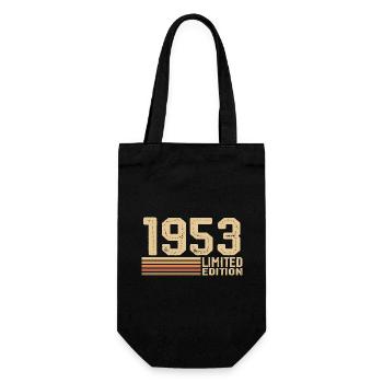 Born in 1953 Birthday - Gift 1953 Vintage 1953 - Gift Bag for Bottles - black - Front