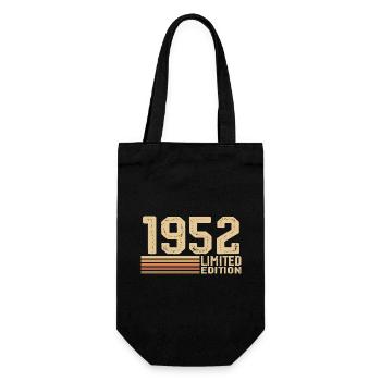 Jahrgang 1952 Geburtstag - Geschenk 1952 Jahrgang 1952 - Geschenkbeutel für Flaschen - Schwarz - Vorne