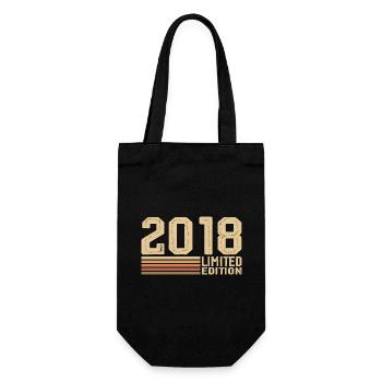 Jahrgang 2018 Geburtstag - 2018 Jahrgang 2018 Geschenk - Geschenkbeutel für Flaschen - Schwarz - Vorne