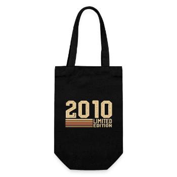 Jahrgang 2010 Geburtstag - 2010 Jahrgang 2010 Geschenk - Geschenkbeutel für Flaschen - Schwarz - Vorne
