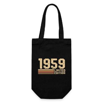 Born in 1959 Birthday - Gift 1959 Vintage 1959 - Gift Bag for Bottles - black - Front