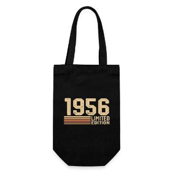 Born in 1956 Birthday - Gift 1956 Vintage 1956 - Gift Bag for Bottles - black - Front