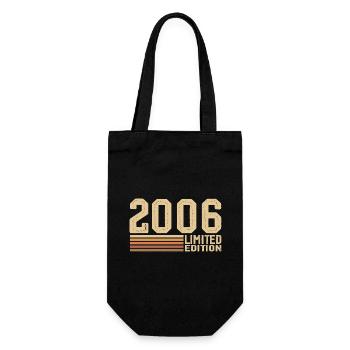 Né en 2006 anniversaire - Cadeau 2006 Vintage 2006 - Sac à bouteille - noir - Devant