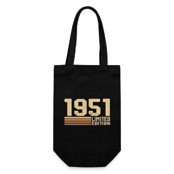 Né en 1951 anniversaire - Cadeau 1951 Vintage 1951 - Sac à bouteille - noir - Devant