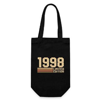 Born in 1998 Birthday - Gift 1998 Vintage 1998 - Gift Bag for Bottles - black - Front