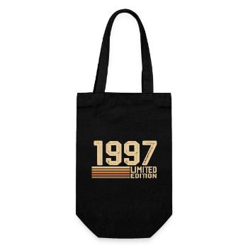 Jahrgang 1997 Geburtstag - Geschenk 1997 Jahrgang 1997 - Geschenkbeutel für Flaschen - Schwarz - Vorne