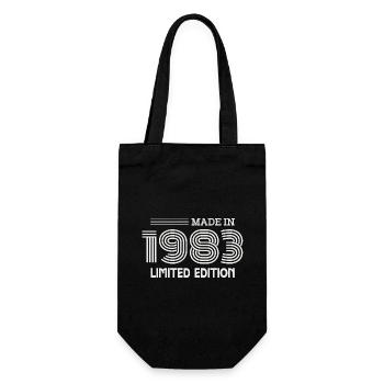 1983 Geburtstagsgeschenk 1983 Geschenkidee - Geschenkbeutel für Flaschen - Schwarz - Vorne