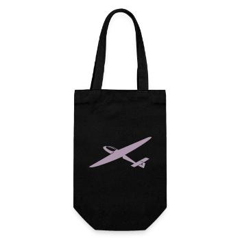 Minimalist Glider Pilot Silhouette - Gift Bag for Bottles - black - Front