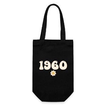 1960 - Gift born in 1960 - Gift Bag for Bottles - black - Front