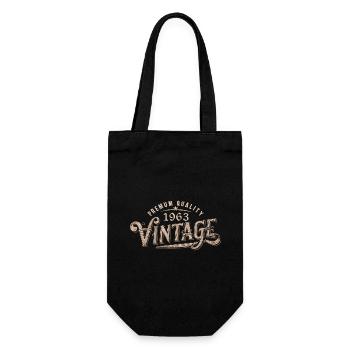 1963 Vintage 1963 Retro 1963 Birthday Gift - Gift Bag for Bottles - black - Front