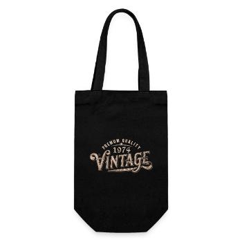 1974 Vintage 1974 Cadeau Anniversaire 1974 Rétro - Sac à bouteille - noir - Devant
