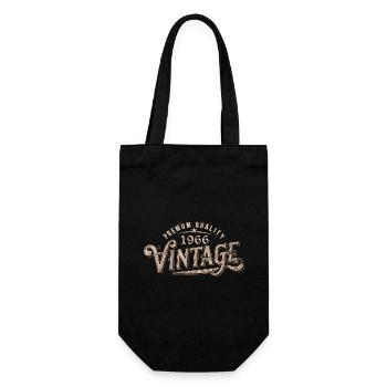 1966 Vintage 1966 Retro 1966 Birthday Gift - Gift Bag for Bottles - black - Front