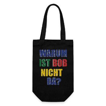 WHY IS BOB NOT THERE? - Gift Bag for Bottles - black - Front