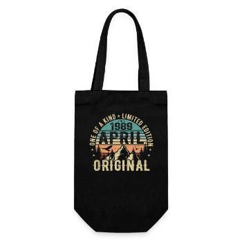 Born april 1989, legend since april 1989 - Gift Bag for Bottles - black - Front