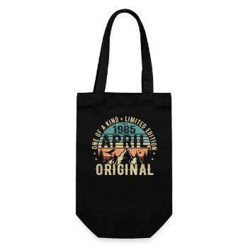 Born april 1985, legend since april 1985 - Gift Bag for Bottles - black - Front