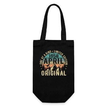 Born april 1958, legend since april 1958 - Gift Bag for Bottles - black - Front