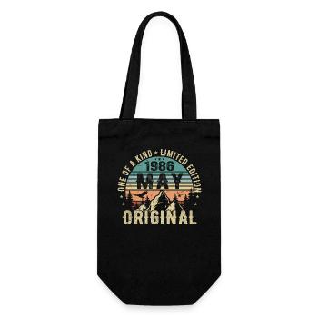 Legenden Mai 1986 Geburtstag Vintage Mai 1986 - Geschenkbeutel für Flaschen - Schwarz - Vorne