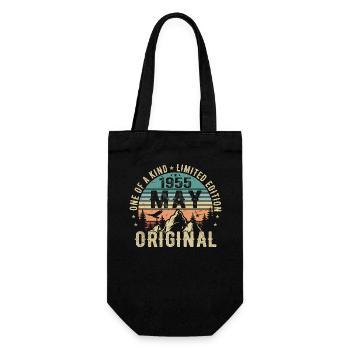 Legenden Mai 1955 Geburtstag Vintage Mai 1955 - Geschenkbeutel für Flaschen - Schwarz - Vorne
