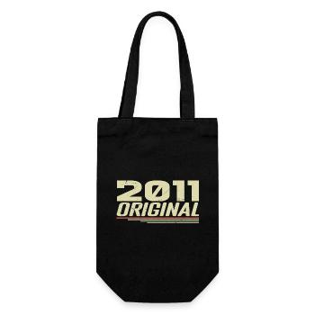 Né en 2011 Vintage 2011 Anniversaire Rétro 2011 - Sac à bouteille - noir - Devant