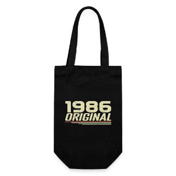 Born in 1986 Vintage 1986 Retro Birthday 1986 - Gift Bag for Bottles - black - Front