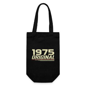 Born in 1975 Vintage 1975 Retro Anniversary 1975 - Gift Bag for Bottles - black - Front