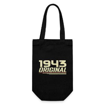 Born in 1943 Vintage 1943 Retro Birthday 1943 - Gift Bag for Bottles - black - Front
