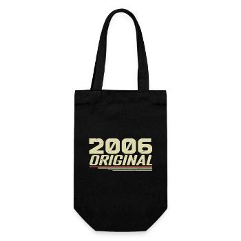 Born in 2006 Vintage 2006 Retro Anniversary 2006 - Gift Bag for Bottles - black - Front