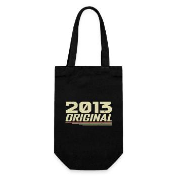 Né en 2013 Vintage 2013 Anniversaire Rétro 2013 - Sac à bouteille - noir - Devant