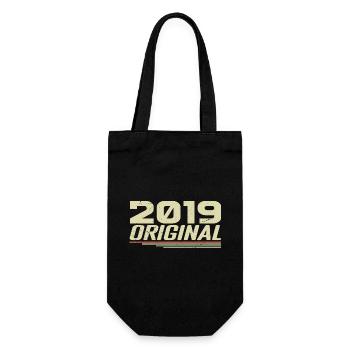 Né en 2019 Vintage 2019 Anniversaire Rétro 2019 - Sac à bouteille - noir - Devant