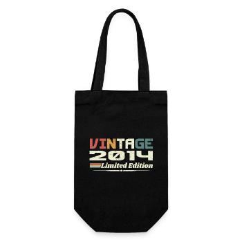 Vintage 2014 Gift 2014 Retro Birthday 2014 - Gift Bag for Bottles - black - Front